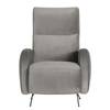 Fauteuil Vains Velours Ravi: Taupe - Sans repose-pieds