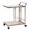 Serveerwagen Recess glas/metaal - goudkleurig