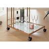 Serveerwagen Recess glas/metaal - goudkleurig