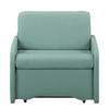 Slaapfauteuil Disley II geweven stof - Babyblauw - Met armleuningen