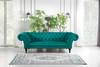 Sofa Callas (3-Sitzer) Microfaser - Türkis