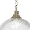 Hanglamp American Diner I transparant glas / staal - 1 lichtbron