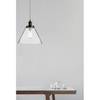 Suspension Pyramid I Verre transparent / Acier - 1 ampoule