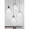 Suspension Pyramid I Verre transparent / Acier - 1 ampoule