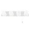 Éclairage miroir salle de bain Global Verre dépoli / Acier - 4 ampoules