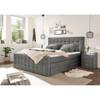 Boxspringbett Bellwood inkl. Kopfteil - Microfaser Salvo: Anthrazit - 180 x 200cm