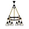 Hanglamp Rampside staal - 6 lichtbronnen