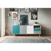 Sideboard Bibury II Mehrfarbig / Eiche Sonoma Dekor