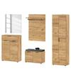 Garderobeset Fremont I (5-delig) Navarra eikenhouten look/zwart