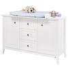 Commode à langer Smilla extra large Blanc - Bois manufacturé - 140 x 101 x 77 cm