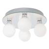 LED-plafondlamp Global opaalglas/staal - 4 lichtbronnen
