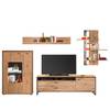 Woonwand Buena II (4-delig) Bruin - Plaatmateriaal - Metaal - 371 x 142 x 50 cm