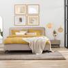Polsterbett Karelia II Samt Ravi: Beige - 180 x 200cm - Ohne Stauraum