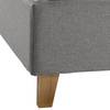 Letto imbottito Woodlake I Tessuto Mavie: grigio - 140 x 200cm - Senza portaoggetti interno