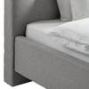 Letto imbottito Woodlake I Tessuto Mavie: grigio - 140 x 200cm - Senza portaoggetti interno