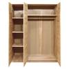 Draaideurkast Woodston Bruin - Massief hout - 152 x 205 x 60 cm
