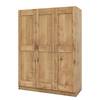 Armadio con ante battenti Woodston Marrone - Legno massello - 152 x 205 x 60 cm