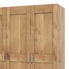 Armadio con ante battenti Woodston Marrone - Legno massello - 152 x 205 x 60 cm