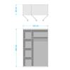 Armadio con ante battenti Woodston Marrone - Legno massello - 152 x 205 x 60 cm