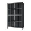 Vitrinenschrank Cusick Glas / Metall - Schwarz