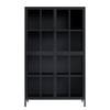 Vitrinenschrank Cusick Glas / Metall - Schwarz