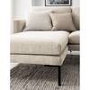 Hoekbank Bellaire textielmix - Licht beige - Longchair vooraanzicht links - Zwart