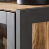 Highboard Ironwood II Echtholzfurnier / Metall - Alteiche / Grau