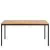 Esstisch Coogee Metall - Wildeiche Dekor / Matt Schwarz - 160 x 80 cm
