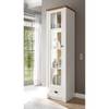 Staande vitrinekast Proville witte eikenhouten look/eikenhouten look