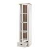 Staande vitrinekast Proville witte eikenhouten look/eikenhouten look
