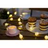 Solar-Lichterkette Sunshine Glamour Silikon / Aluminium - 20-flammig