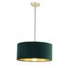 Lampada a sospensione Satley Velluto / Metallo - 1 punto luce - Verde