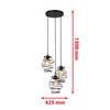 Pendelleuchte  Swirl Stahl - 3-flammig
