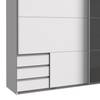 Armadio con ante scorrevoli Valencia II Bianco - Materiale a base lignea - 270 x 210 x 68 cm