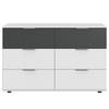 Comò Valencia II Bianco - Materiale a base lignea - 130 x 83 x 41 cm