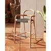 Barstuhl Sheryl II (2er-Set) Eukalyptus massiv / Polyester  -  Grau - Grau