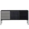 Dressoir Dowland fineerlaag van echt hout - zwart eikenhout