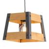 Suspension Crate I Pin massif / Fer - 1 ampoule