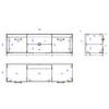 TV-Lowboard Buzan Altholz Dekor / Anthrazit