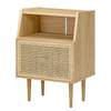 Nachtkastje Woodfin Beige - Deels massief hout - 50 x 71 x 36 cm