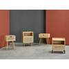 Nachtkastje Woodfin Beige - Deels massief hout - 50 x 71 x 36 cm