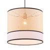 Lampada a sospensione Puyoo Ferro / Paglia di Vienna - 1 punto luce