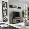 TV-Lowboard Bozel Kastanie Dekor / Grau