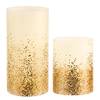 Waskaarsen Golden Glitter (set van 2) was - 2 lichtbronnen