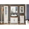 Wastafelonderkast Jasmund witte pijnboomhouten look/Artisan eikenhouten look