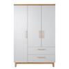 Drehtürenschrank Caro Grau - Holzwerkstoff - 135 x 200 x 55 cm