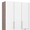 Armoire à portes pliantes Loft VI Imitation chêne truffier / Blanc alpin - Hauteur : 236 cm