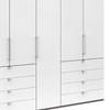 Falttürenschrank Loft IV Trüffeleiche Dekor / Alpinweiß - 250 x 236 cm - Schublade außen