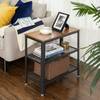Beistelltisch Morristown I Metall - Braun / Schwarz