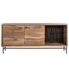Dressoir Roody incl. verlichting - massief acaciahout/metaal - acaciahout/zwart